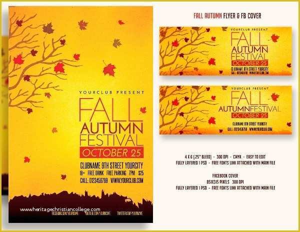 Free Printable Fall Flyer Templates Of 28 Festival Flyer Free Psd Ai Vector Eps format