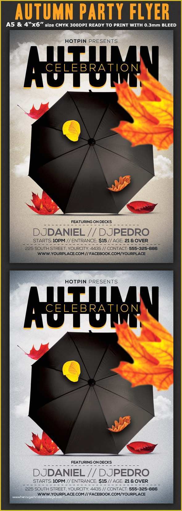 Free Printable Fall Flyer Templates Of Autumn Party Flyer Template