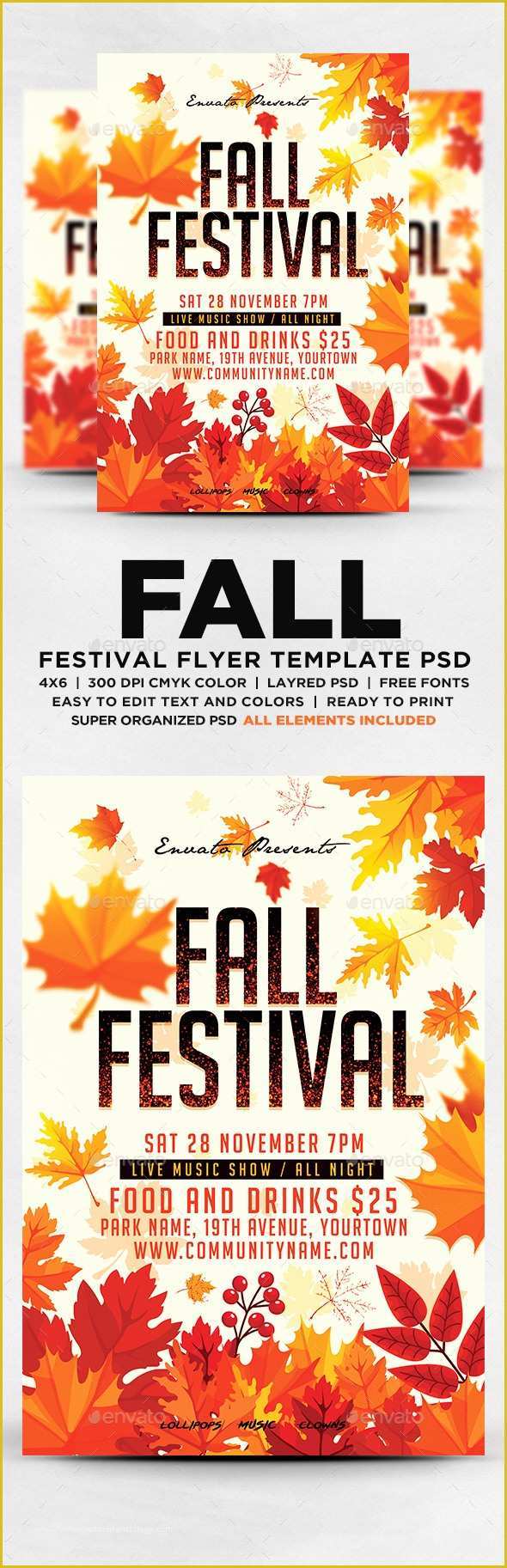 Free Printable Fall Flyer Templates Of Fall Festival Flyer by Designblend