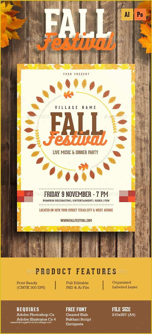 Free Printable Fall Flyer Templates Of Fall Festival Flyer by Guuver