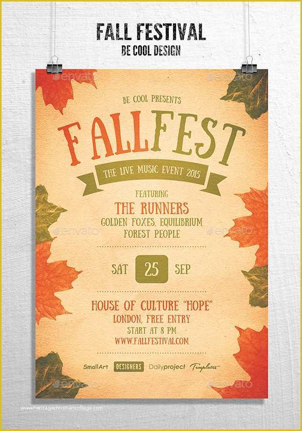 Free Printable Fall Flyer Templates Of Fall Festival Flyer Poster by Be Cool