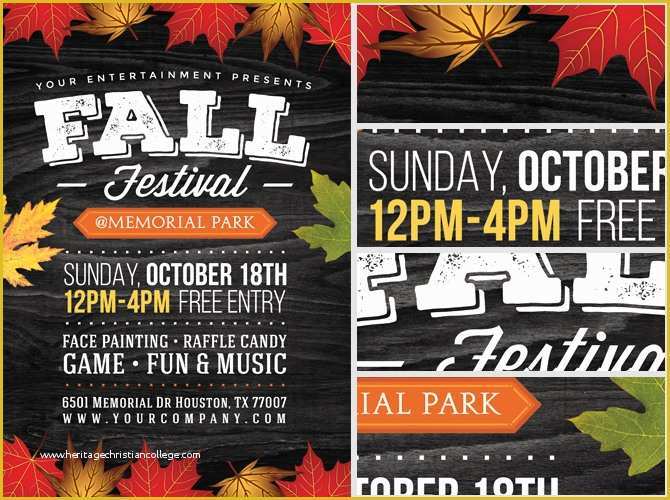 Free Printable Fall Flyer Templates Of Fall Festival Flyer Template 2 Flyerheroes