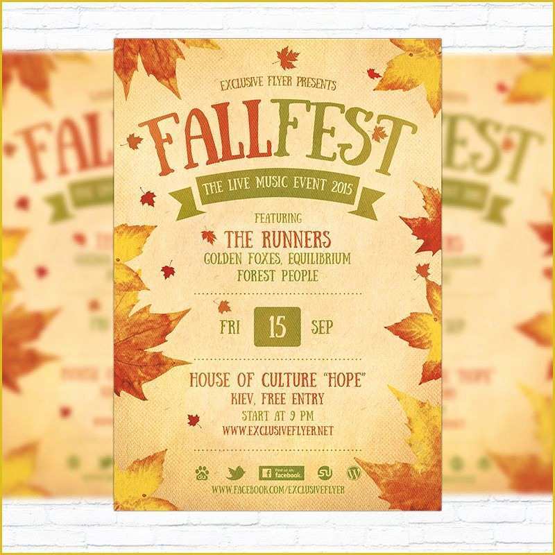 Free Printable Fall Flyer Templates Of Fall Festival Flyer Template Printable Flyers In Word