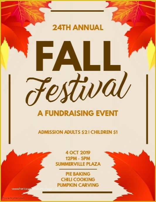 Free Printable Fall Flyer Templates Of Fall Festival Fundraising Flyer Template