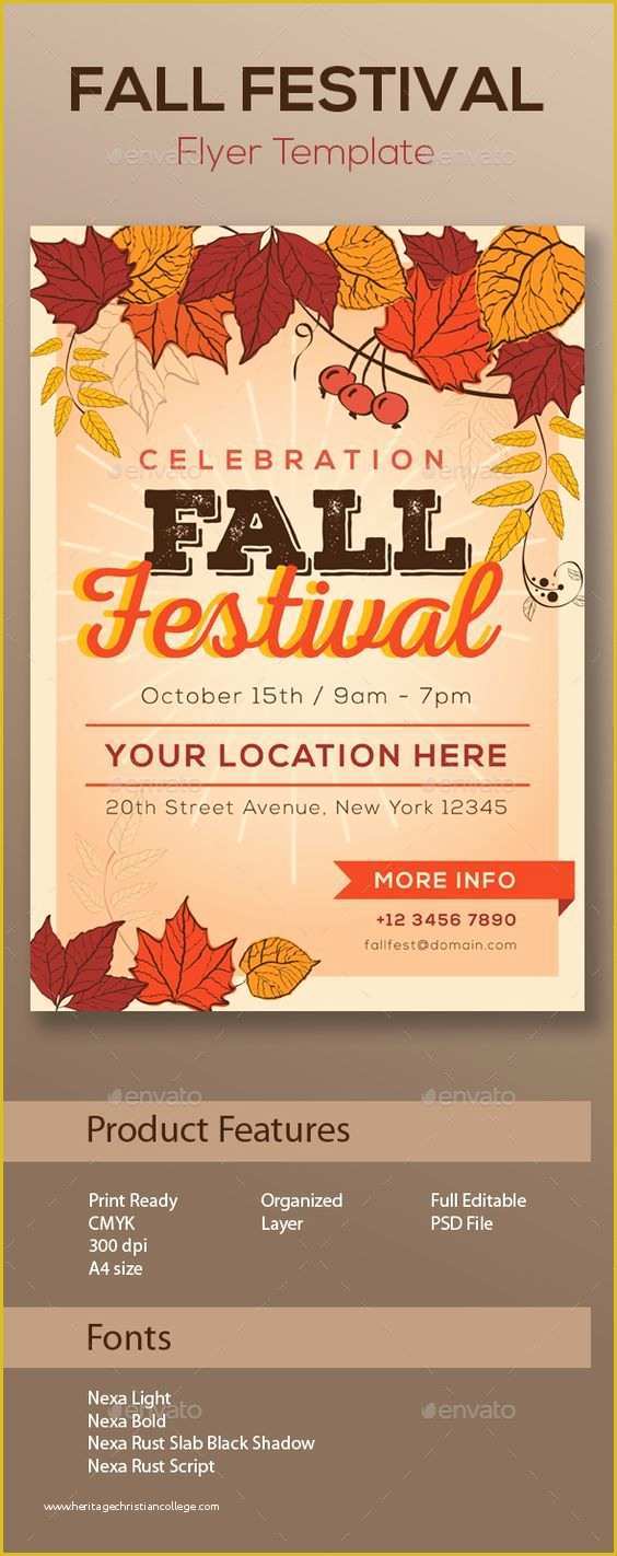 Free Printable Fall Flyer Templates Of Festivals Flyer Template and Design On Pinterest