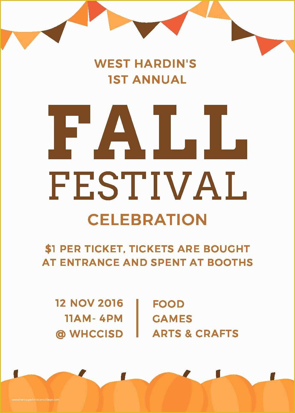 Free Printable Fall Flyer Templates Of Home West Hardin Ccisd Heritagechristiancollege
