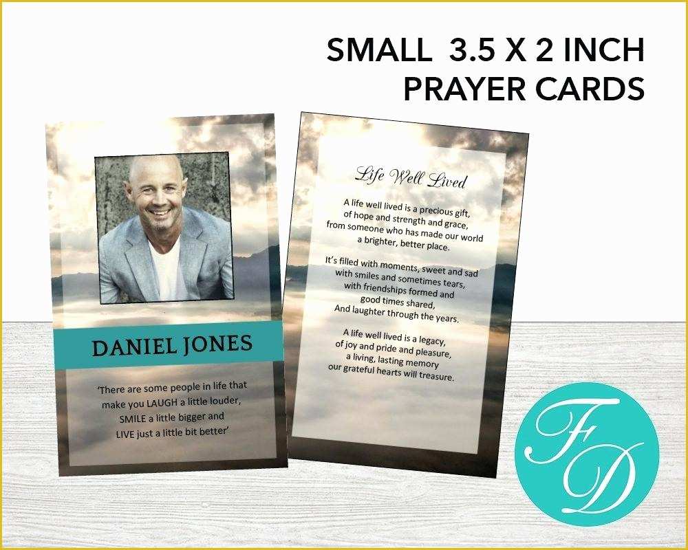 Free Printable Funeral Prayer Card Template Of Funeral Remembrance Cards Template
