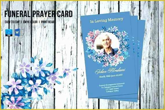 Free Printable Funeral Prayer Card Template Of Funeral Service Template Girlvtheworld
