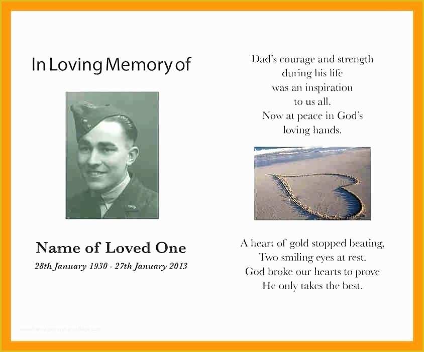 Free Printable Funeral Prayer Card Template Of Memory Cards Template In Memorial Card Custom Free