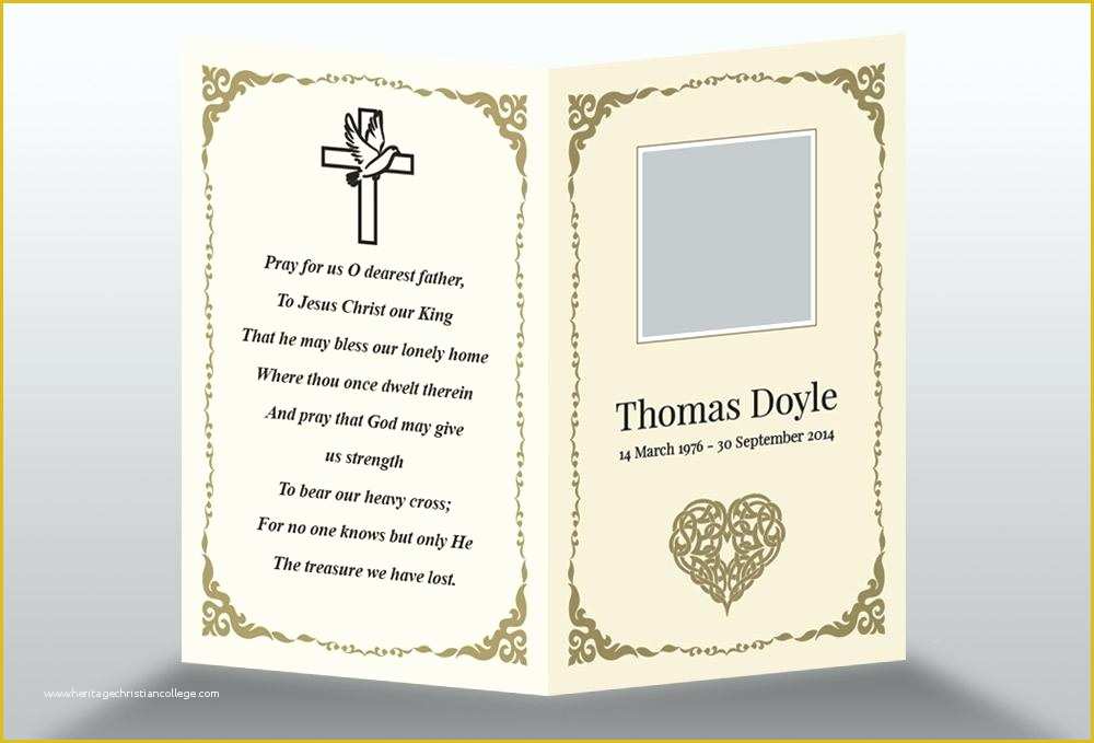 Free Printable Funeral Prayer Card Template Of Prayer Card Template Free Obituary for Word Elegant