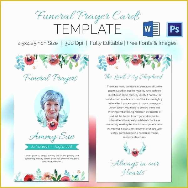 Free Printable Funeral Prayer Card Template Of Prayer Card Template Free Reeviewer