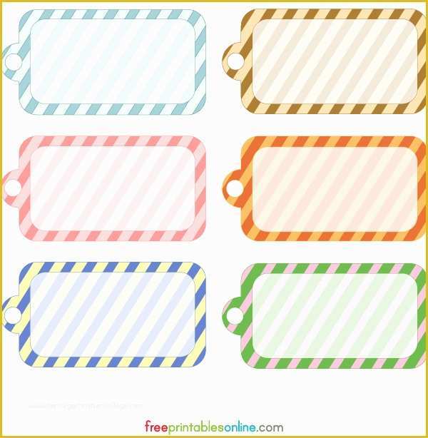 Free Printable Gift Tag Templates for Word Of Blank Printable Simple Stripes Gift Tag Template Free