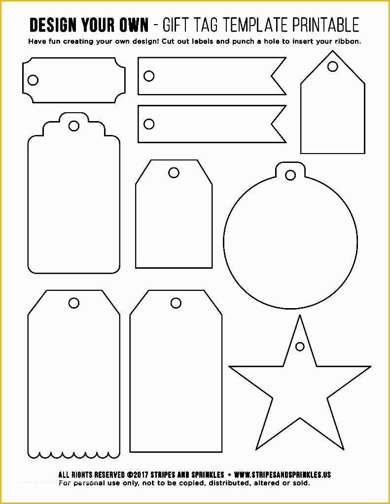 Free Printable Gift Tag Templates for Word Of Free Gift Tag Template Printable Stripes & Sprinkles