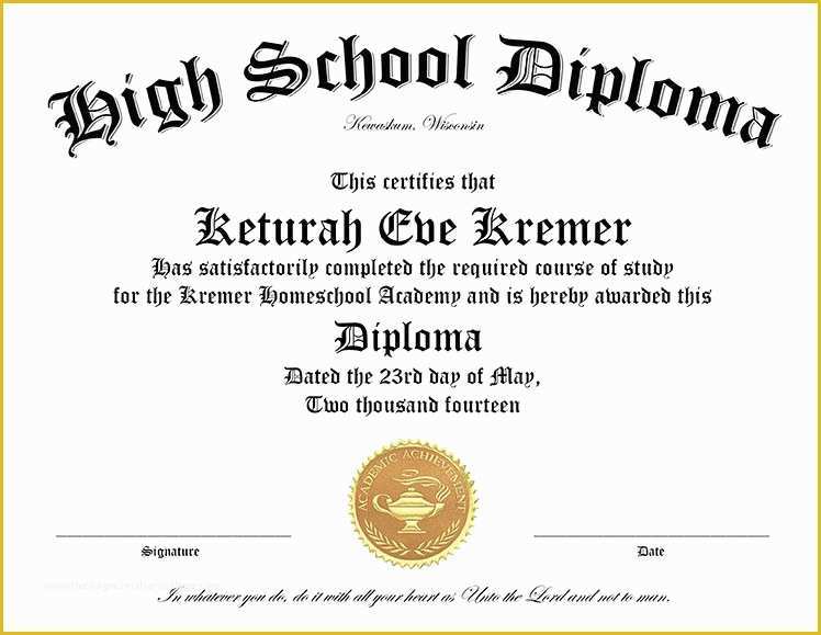 Free Printable High School Diploma Templates Of 30 Free High School Diploma Template Printable