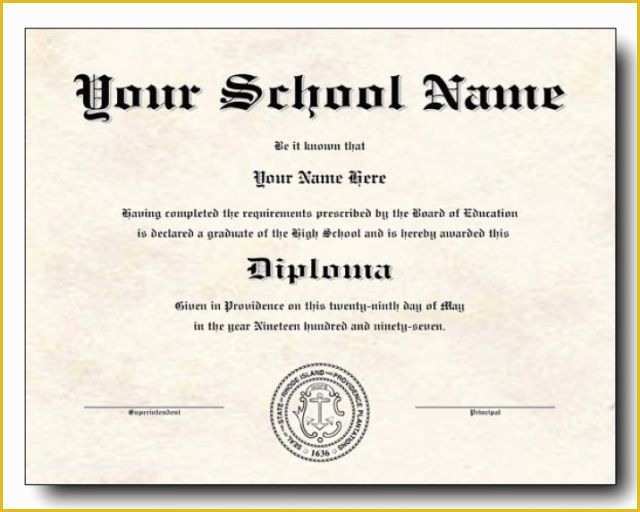 Free Printable High School Diploma Templates Of 60 Free High School Diploma Template Printable