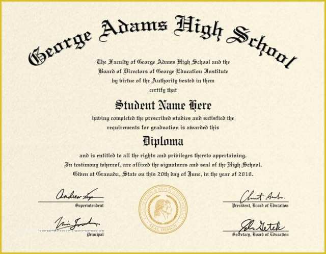 Free Printable High School Diploma Templates Of 60 Free High School Diploma Template Printable