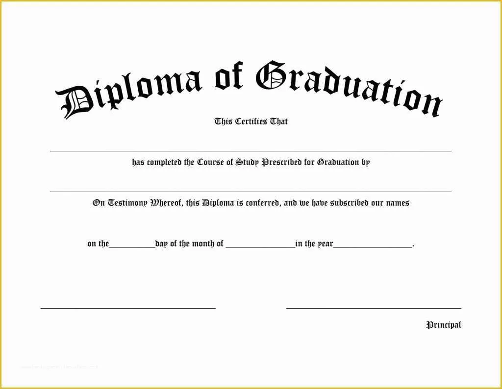 Free Printable High School Diploma Templates Of Free Diploma Certificates