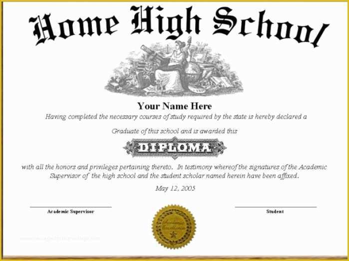 Free Printable High School Diploma Templates Of High School Diploma Template