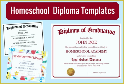 Free Printable High School Diploma Templates Of Homeschool Diploma Templates Free for Homeschoolers