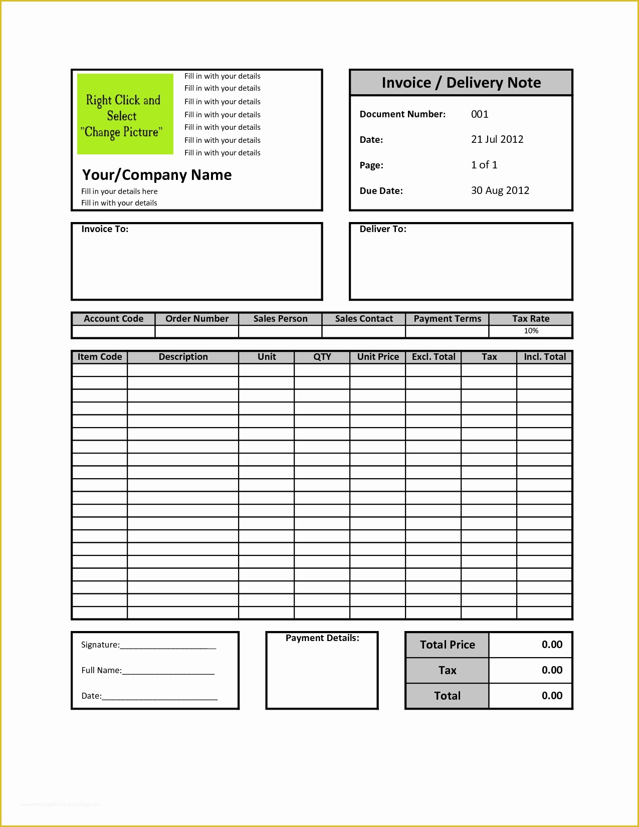 Free Printable Invoice Templates Excel Of Billing Invoice Template Excel