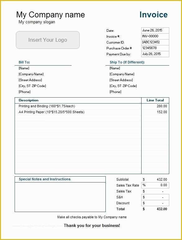 Free Printable Invoice Templates Excel Of Free Download Invoice Template Beepmunk