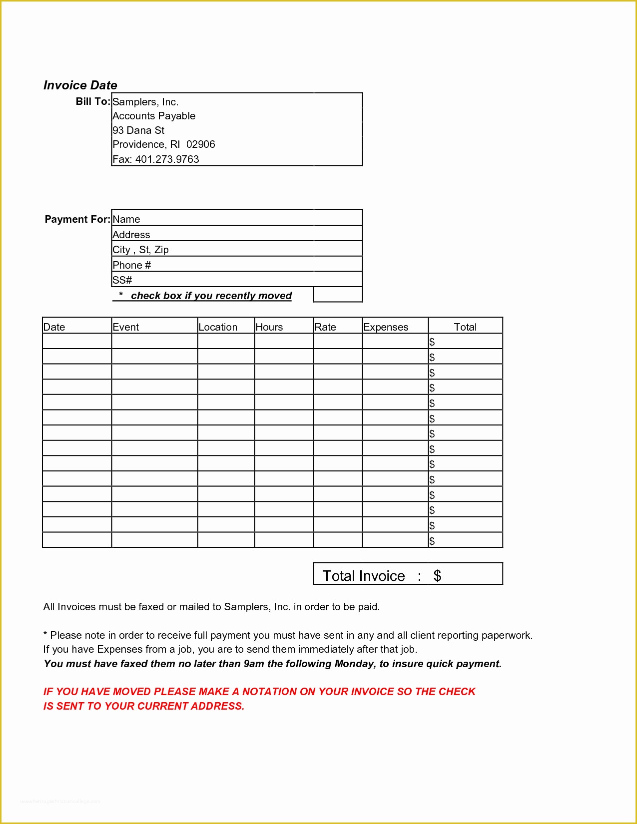 Free Printable Invoice Templates Excel Of Independent Contractor Invoice Template Free