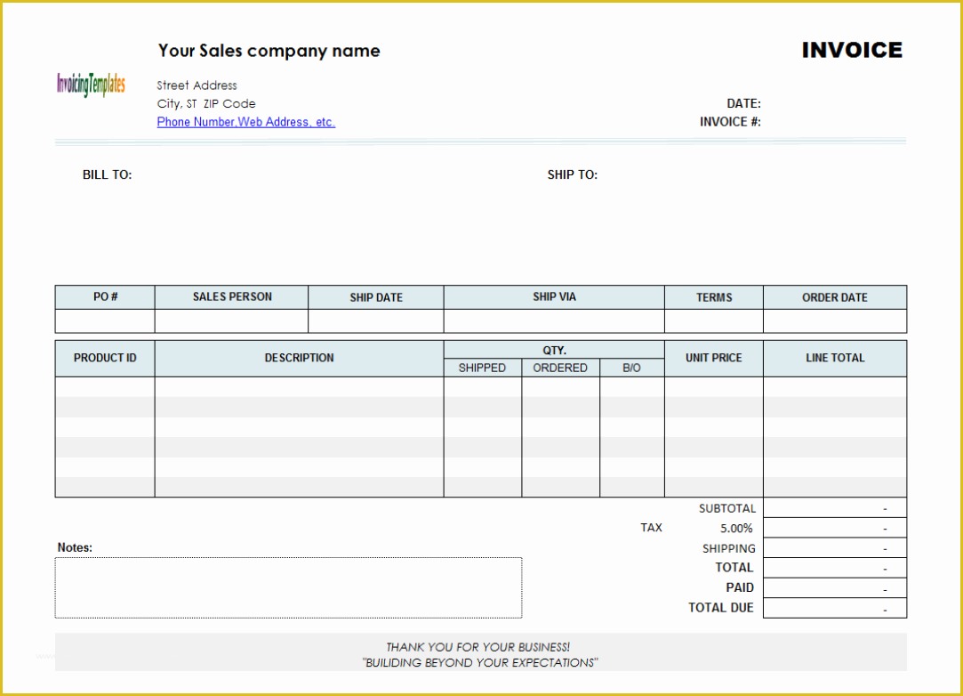Free Printable Invoice Templates Excel Of Invoice Template Excel Free Download Microsoft Spreadsheet