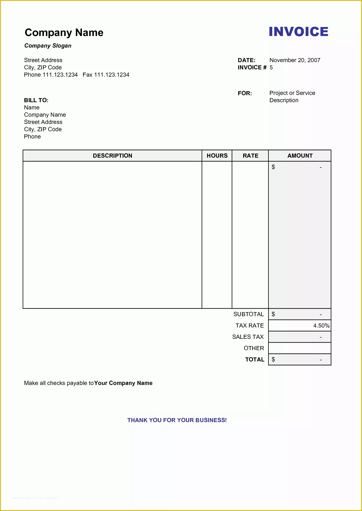 Free Printable Invoice Templates Of 10 Free Printable Invoice Templates