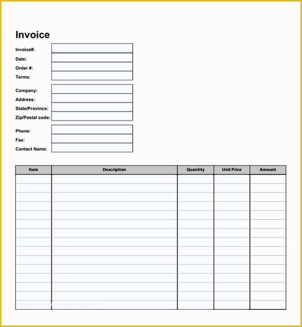 40 Free Printable Invoice Templates