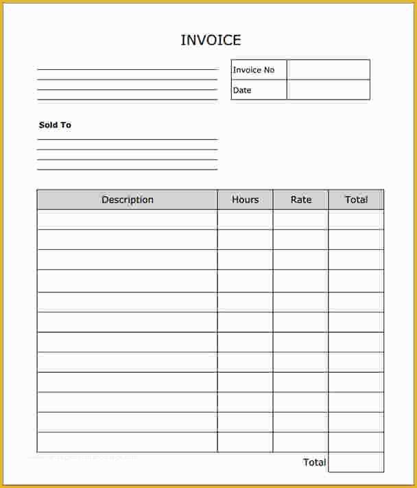 Free Printable Invoice Templates Of Invoice forms Printable