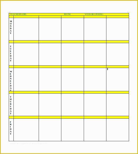 Free Printable Lesson Plan Template Blank Of Blank Lesson Plan Template – 15 Free Pdf Excel Word