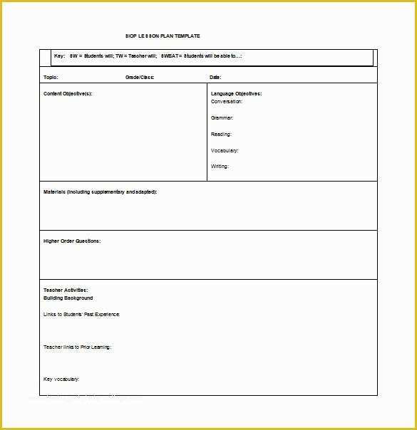 Free Printable Lesson Plan Template Blank Of Blank Pe Lesson Plan Template Microsoft Word Templates