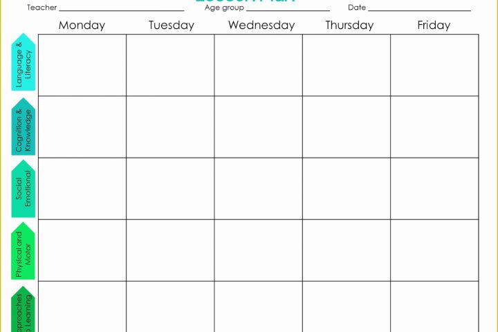 Free Printable Lesson Plan Template Blank Of Free Printable Weekly Lesson Plan Template
