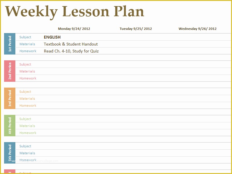 Free Printable Lesson Plan Template Blank Of Printable Lesson Plan Template Free to