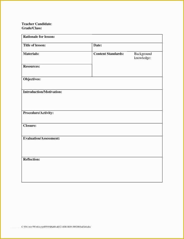 Free Printable Lesson Plan Template Blank Of the 25 Best Blank Lesson Plan Template Ideas On Pinterest