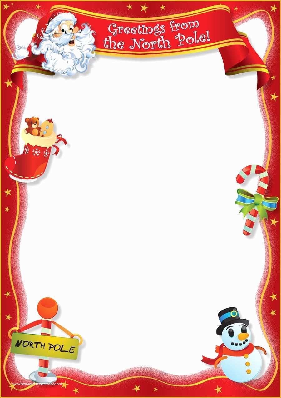 Free Printable Letter From Santa Template Of Free Blank Letter From Santa Template New Calendar