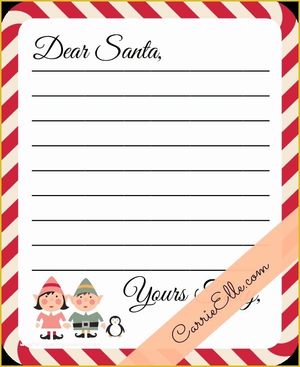 Free Printable Letter From Santa Template Of Free Printable Letter to Santa Template