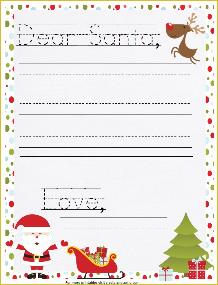 Free Printable Letter From Santa Template Of Printable Santa Letter