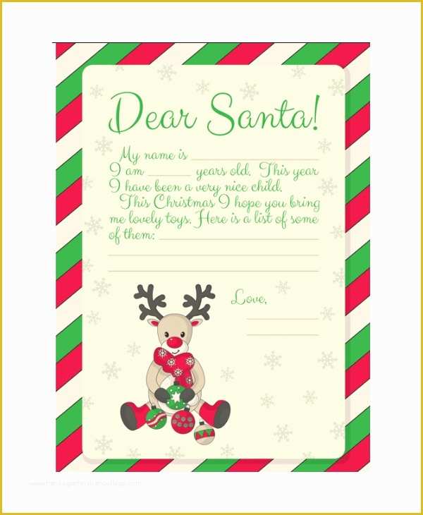 Free Printable Letter From Santa Template Word Pdf