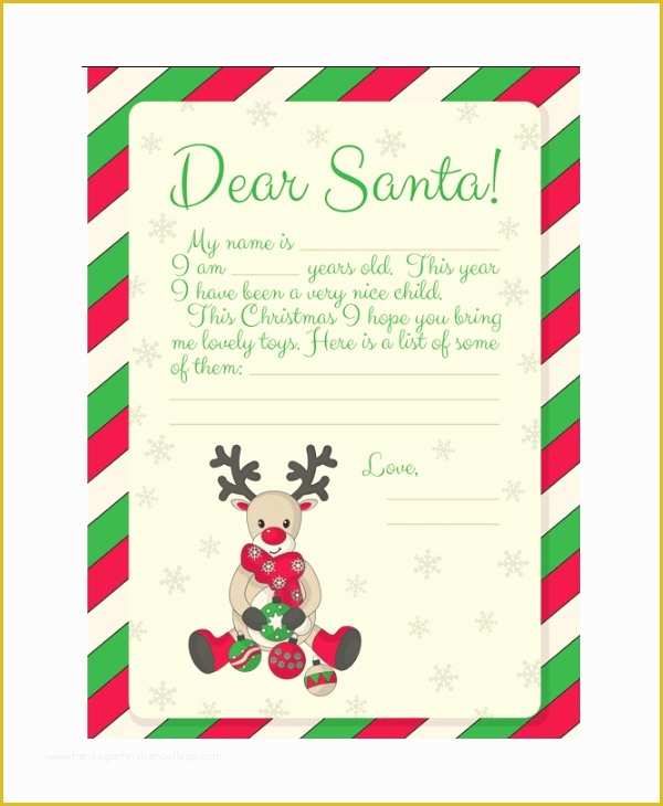 Free Printable Letter From Santa Template Of Santa Letter Template 9 Free Word Pdf Psd Documents 
