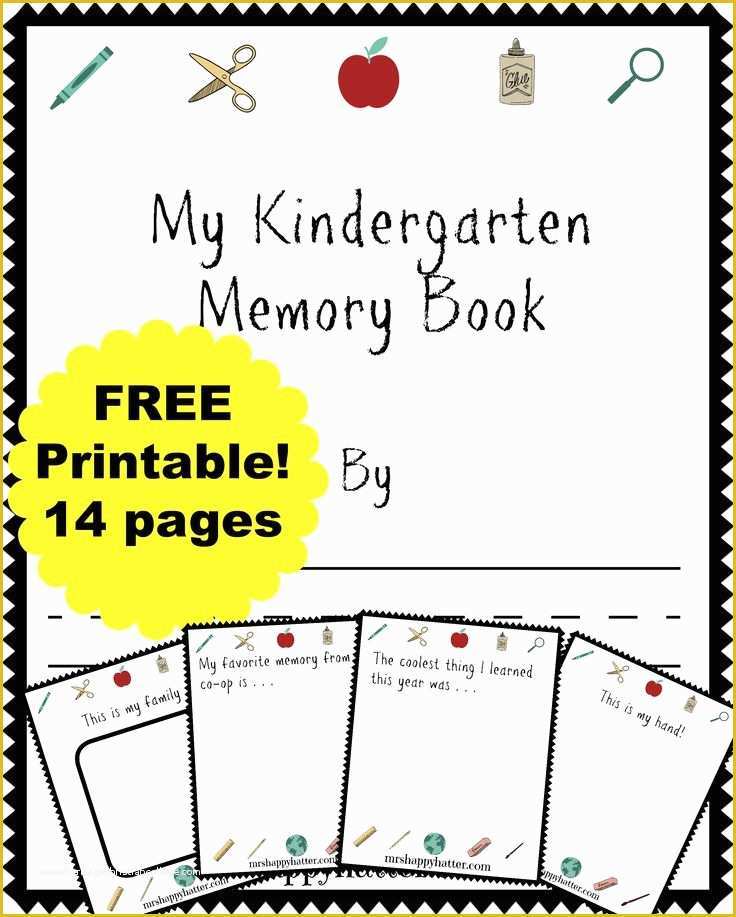  Free Printable Memory Book Templates Of End Of The Year Memory Book 