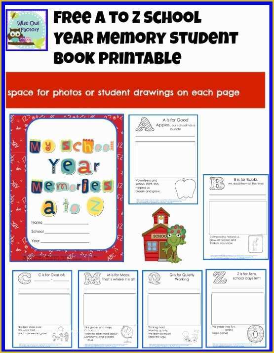 Free Printable Memory Book Templates Of 7 Best Of Memory Book Preschool Printables End Of