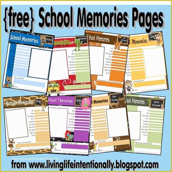 Printable Free Printable Memory Book Templates Pdf