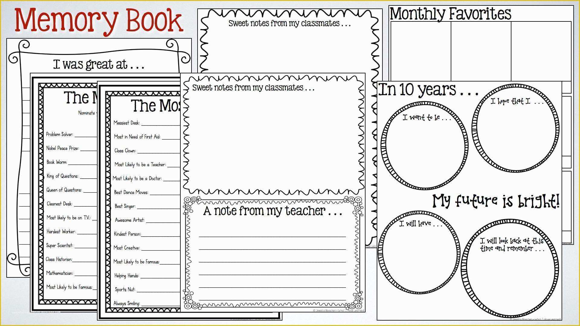 end-of-year-memory-book-editable-prek-memory-book-memory-book-school-memory-book-kindergarten