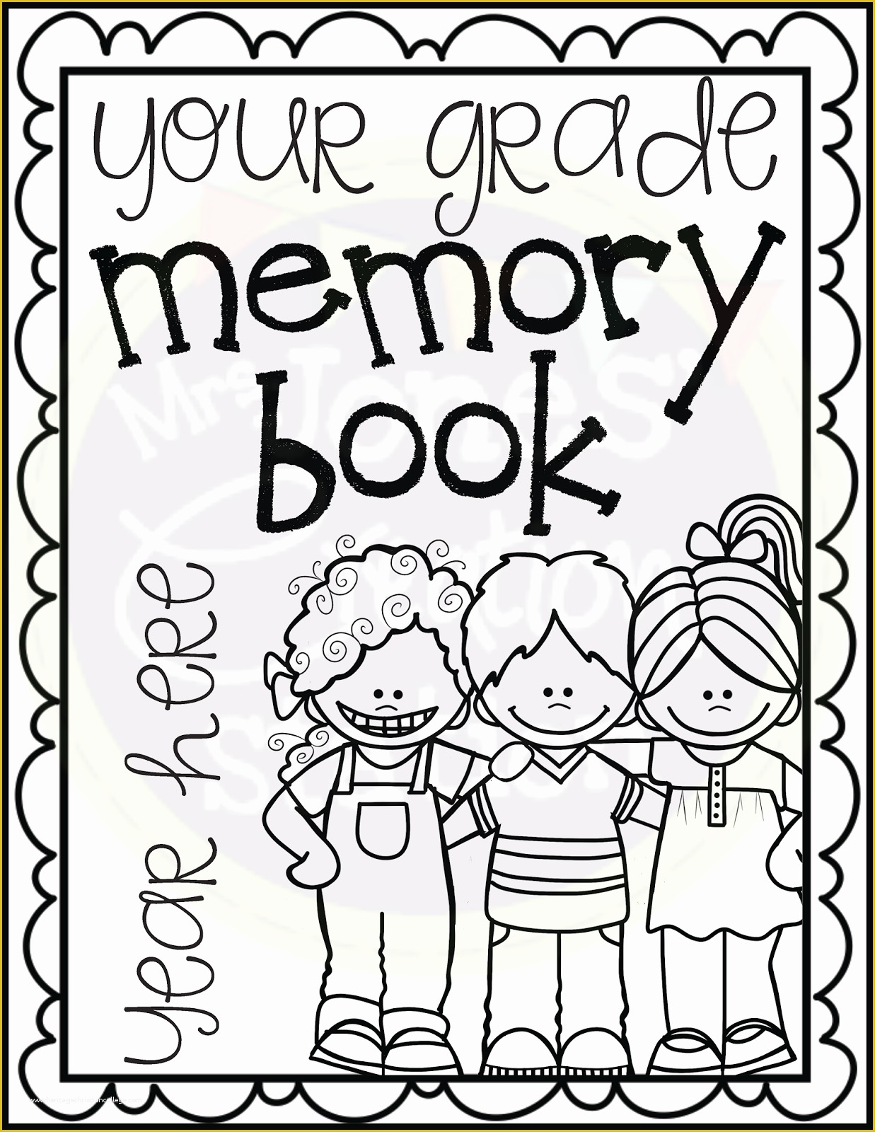 Free Printable Memory Book Templates Of End Of Year Memory Book