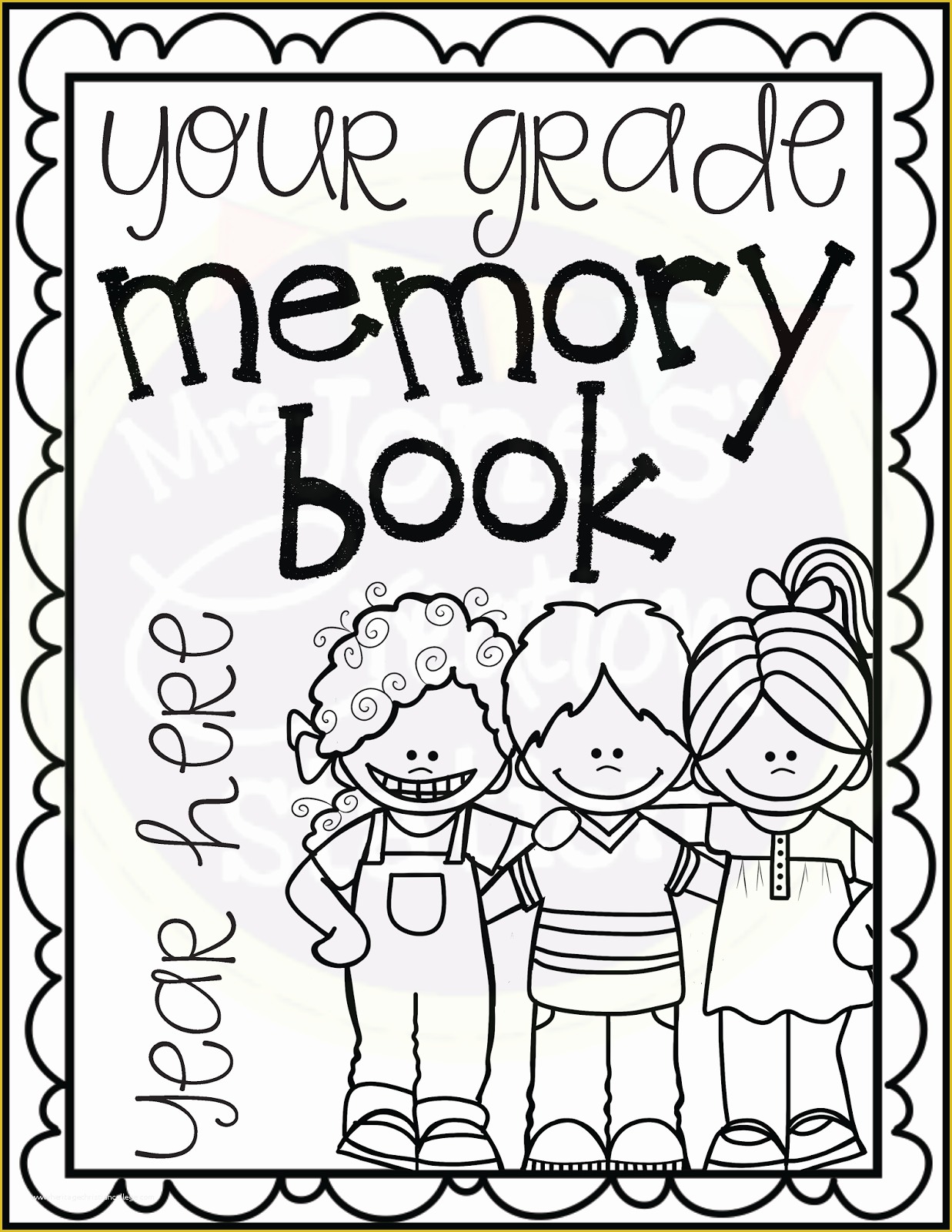 Free Printable Memory Book Templates Of End Of Year Memory Book Editable