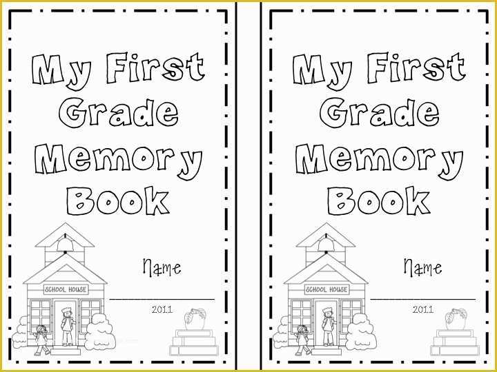 Free Printable Memory Book Templates Of First Grade Fanatics First Grade Memory Book Give Away