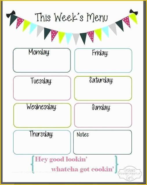 Free Printable Menu Templates Of 9 Best Of Printable Blank Menu for Daycares