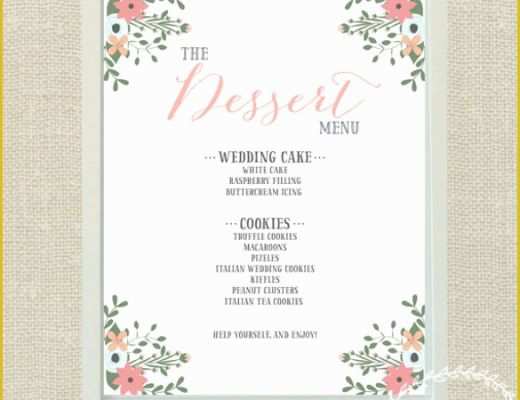 Free Printable Menu Templates Of Dessert Menu Templates – 21 Free Psd Eps format Download