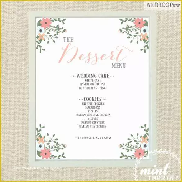 Free Printable Menu Templates Of Dessert Menu Templates – 21 Free Psd Eps format Download